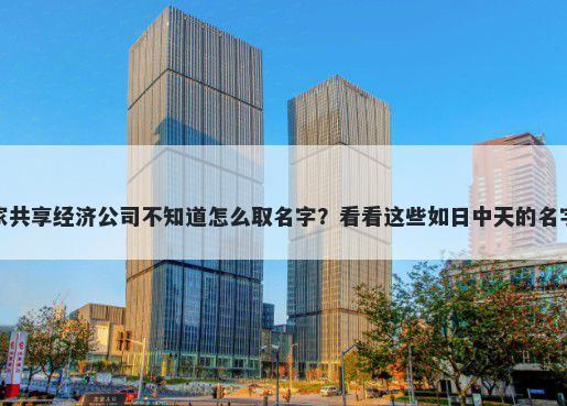 想开家共享经济公司不知道怎么取名字？看看这些如日中天的名字大全