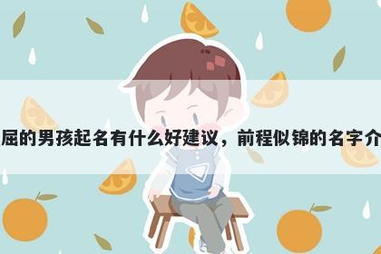 姓屈的男孩起名有什么好建议，前程似锦的名字介绍