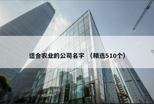 适合农业的公司名字 （精选510个）