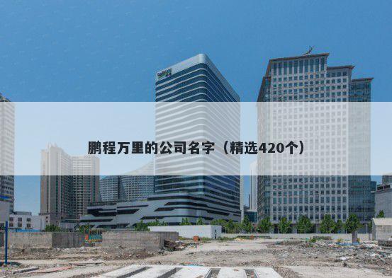鹏程万里的公司名字（精选420个）