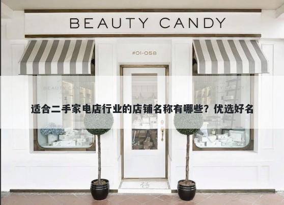 适合二手家电店行业的店铺名称有哪些？优选好名