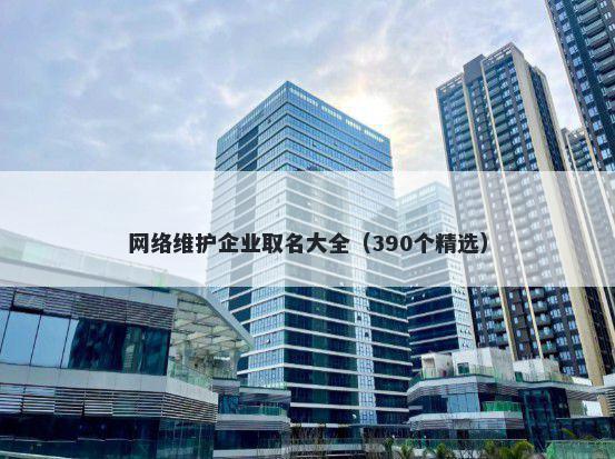 网络维护企业取名大全（390个精选）