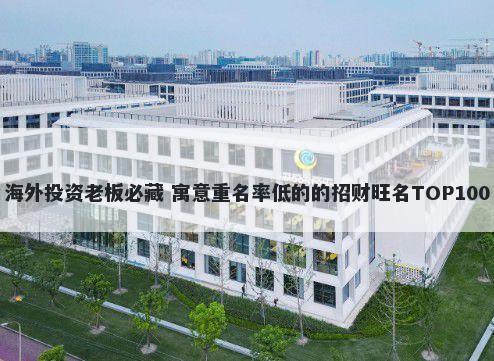 海外投资老板必藏 寓意重名率低的的招财旺名TOP100