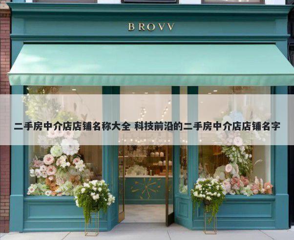 二手房中介店店铺名称大全 科技前沿的二手房中介店店铺名字