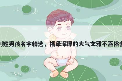刘姓男孩名字精选，福泽深厚的大气文雅不落俗套