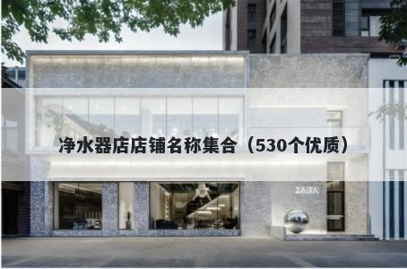 净水器店店铺名称集合（530个优质）