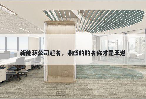 新能源公司起名，鼎盛的的名称才是王道