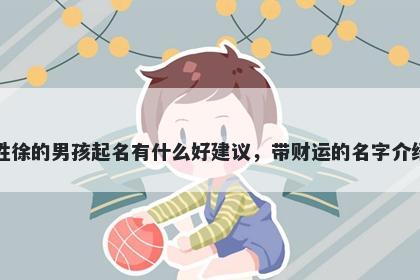 姓徐的男孩起名有什么好建议，带财运的名字介绍