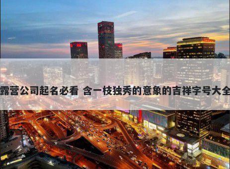 露营公司起名必看 含一枝独秀的意象的吉祥字号大全
