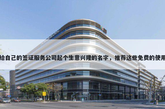 给自己的签证服务公司起个生意兴隆的名字，推荐这些免费的使用