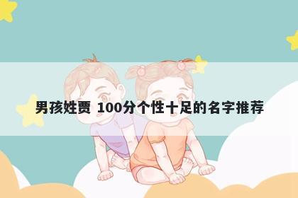 男孩姓贾 100分个性十足的名字推荐