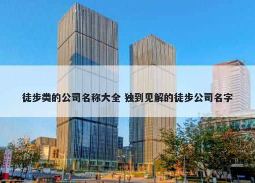 徒步类的公司名称大全 独到见解的徒步公司名字
