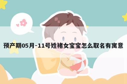 预产期05月-11号姓褚女宝宝怎么取名有寓意