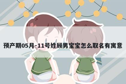 预产期05月-11号姓顾男宝宝怎么取名有寓意