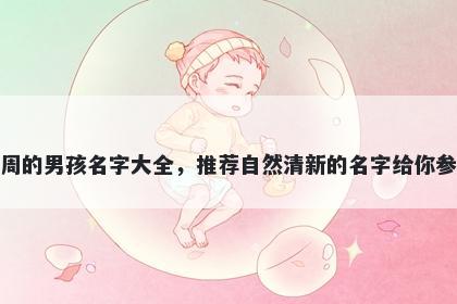 姓周的男孩名字大全，推荐自然清新的名字给你参考
