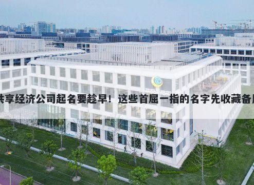 共享经济公司起名要趁早！这些首屈一指的名字先收藏备用
