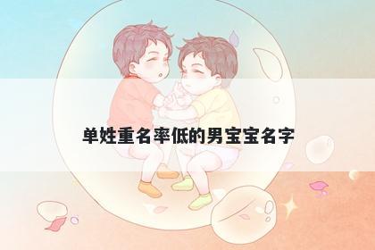 单姓重名率低的男宝宝名字