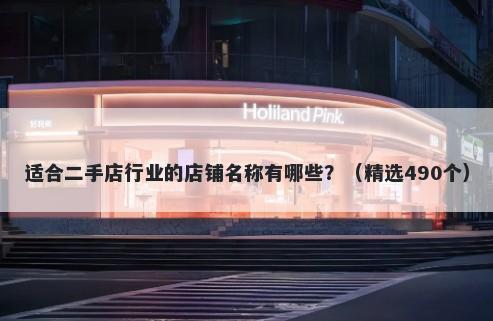 适合二手店行业的店铺名称有哪些？（精选490个）