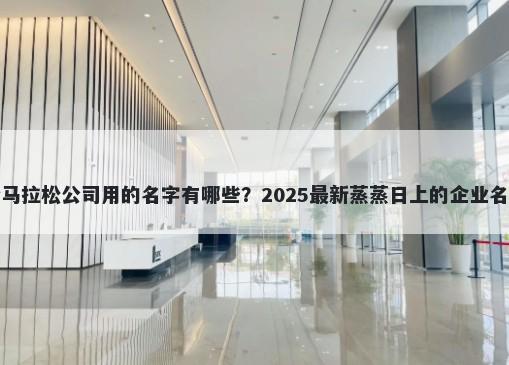 适合马拉松公司用的名字有哪些？2025最新蒸蒸日上的企业名解析