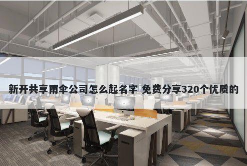 新开共享雨伞公司怎么起名字 免费分享320个优质的