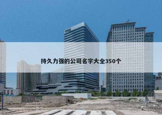 持久力强的公司名字大全350个