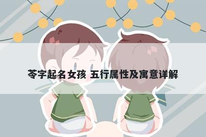 苓字起名女孩 五行属性及寓意详解