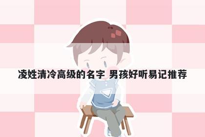 凌姓清冷高级的名字 男孩好听易记推荐