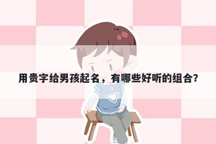 用贵字给男孩起名，有哪些好听的组合？
