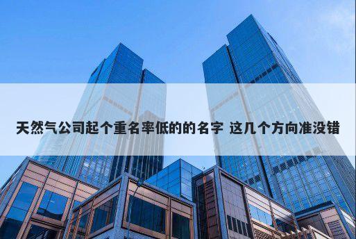 天然气公司起个重名率低的的名字 这几个方向准没错
