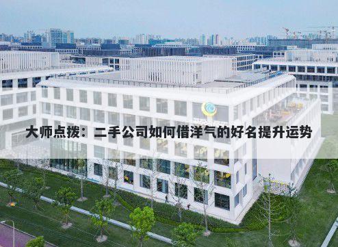 大师点拨：二手公司如何借洋气的好名提升运势