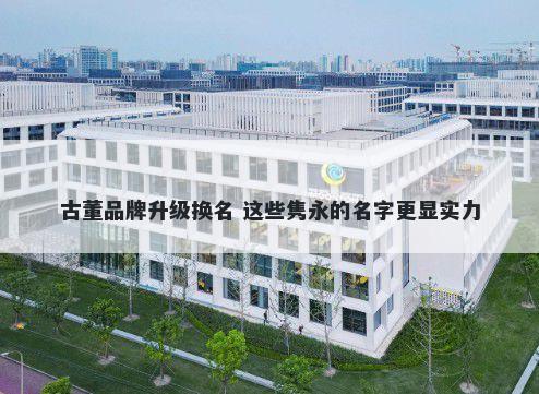 古董品牌升级换名 这些隽永的名字更显实力
