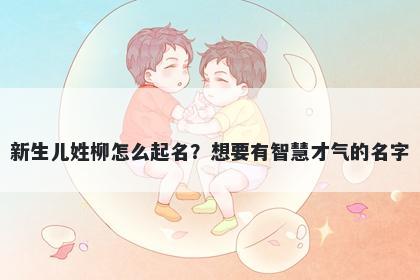 新生儿姓柳怎么起名？想要有智慧才气的名字