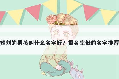 姓刘的男孩叫什么名字好？重名率低的名字推荐