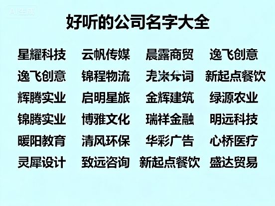 2025年软件公司取名霸气有创意今日热门推荐