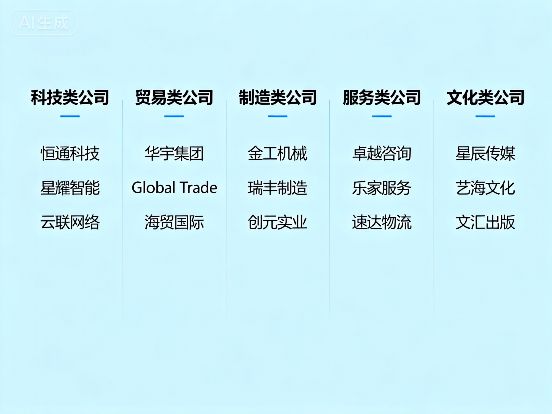 2025高大上公司名称三个字今日分享来啦